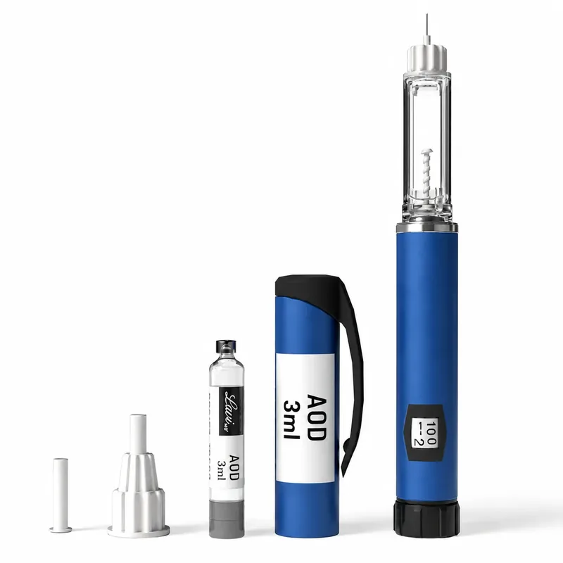 AOD injection pen with vial and carry case