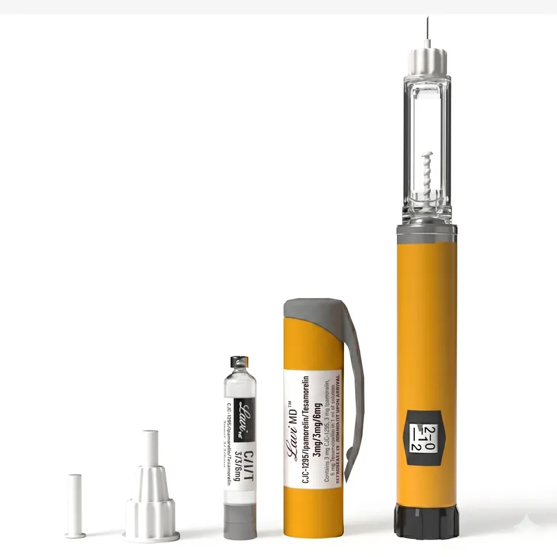 CJC-1295 / Ipamorelin / Tesamorelin injection pen with vial and carry case