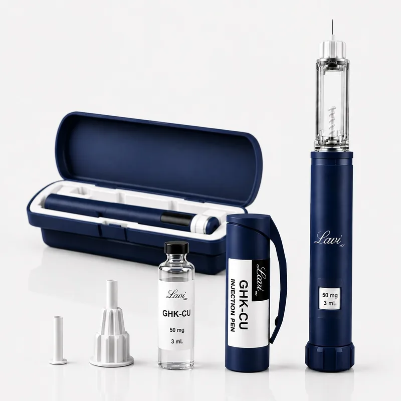 GHK-Cu injection pen with vial and carry case
