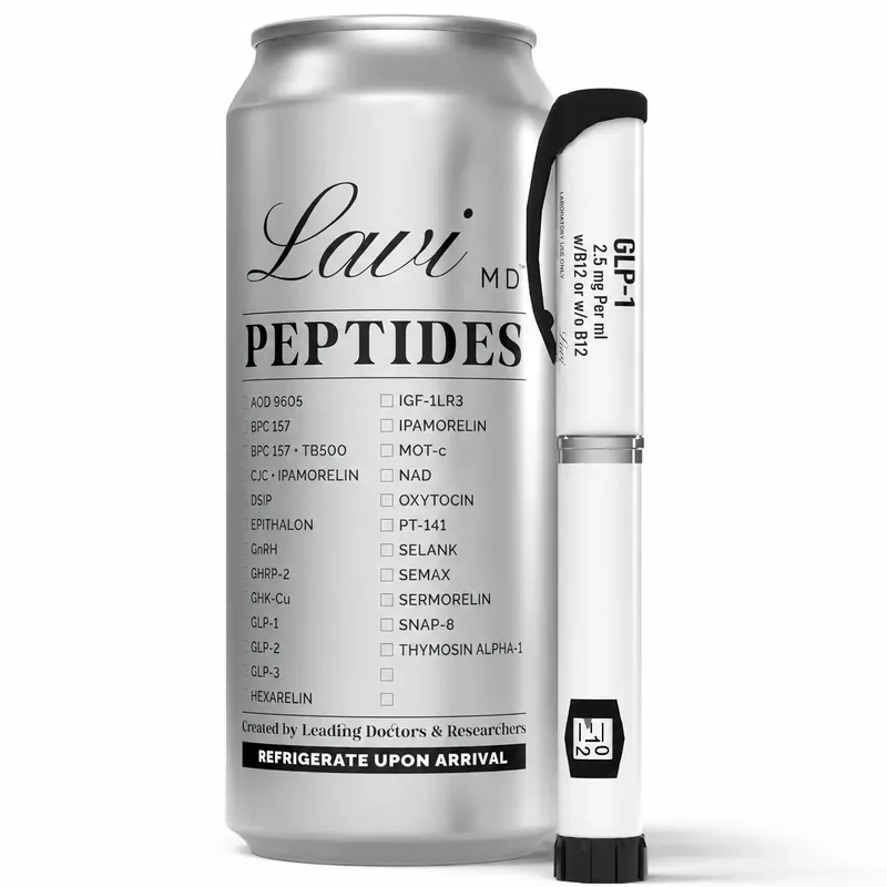 GLP-1 (with/without B12) injection pen with vial and carry case