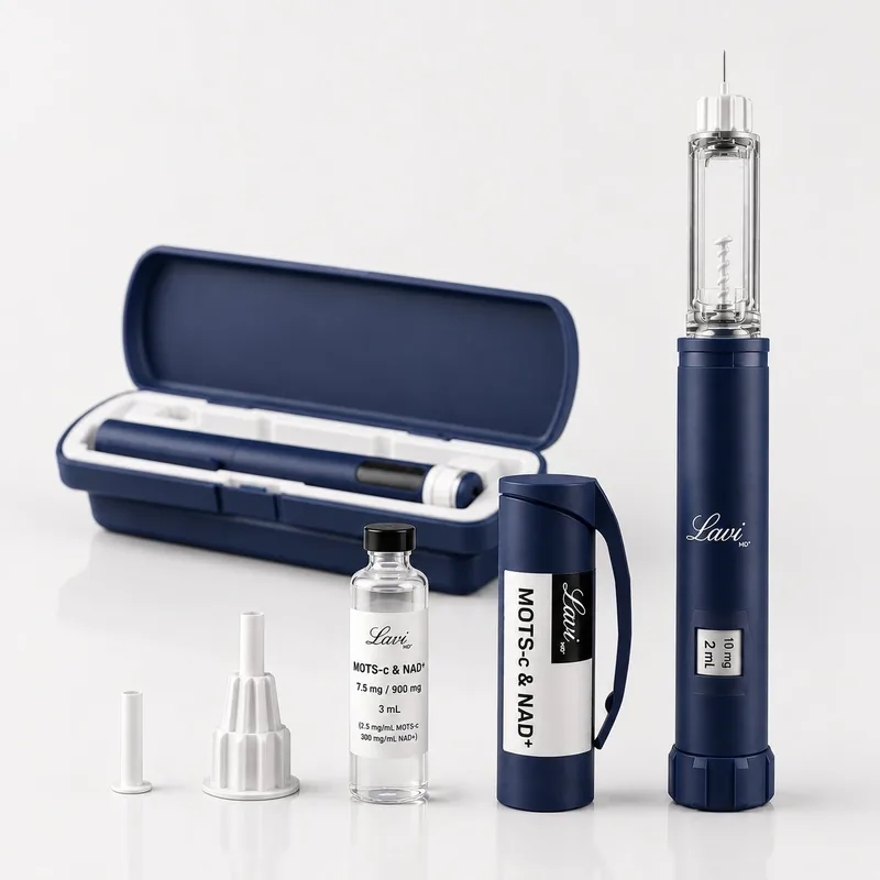 MOTS-c / NAD+ (Low Dose) injection pen with vial and carry case