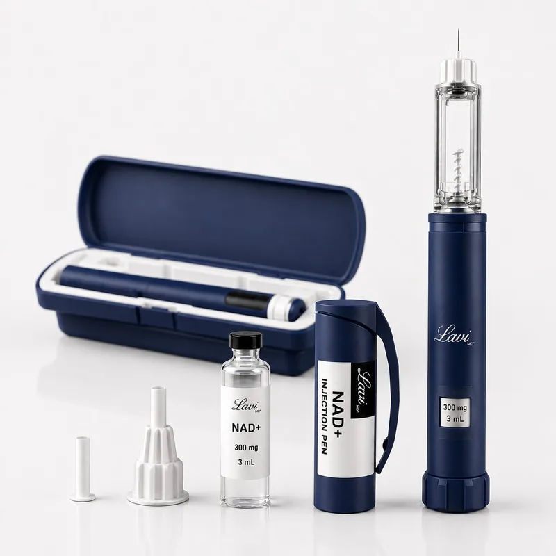 NAD+ Injectable injection pen with vial and carry case